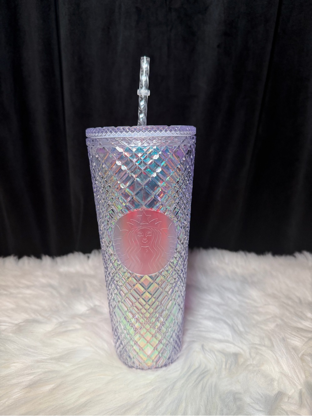 Starbucks 2022 Iridescent Diamond Tumbler with Straw